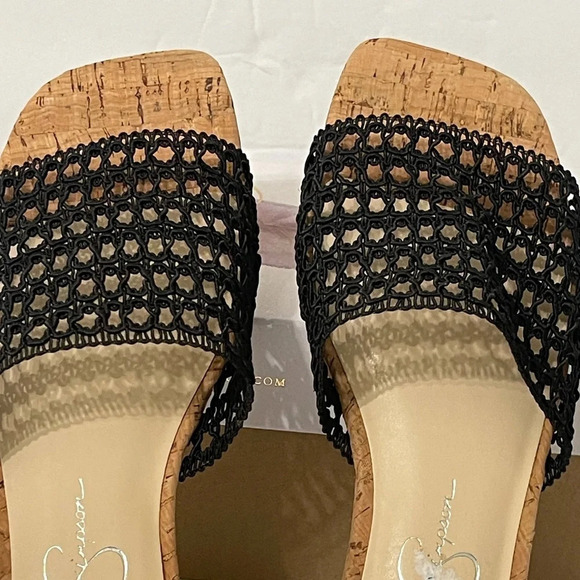 Jessica Simpson Stretch Crochet Slide Sandals size 5.5 - Picture 4 of 12